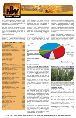 FY10-11 annual report - Nebraska Wheat Board