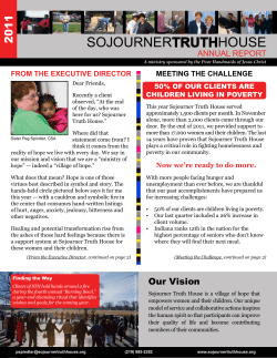 Annual Report - Sojourner Truth House