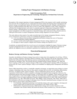 Linking Project Management With Business Strategy