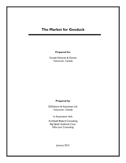 The Market for Geoduck