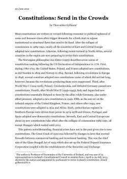 Constitutions: Send in the Crowds