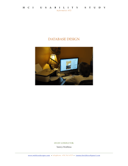 HCI-Database Design