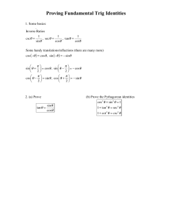 Proving Trig Identities