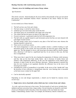 Heating Churches with wood-burning masonry stoves