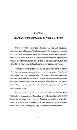 organizational structure of apsrtc- a review