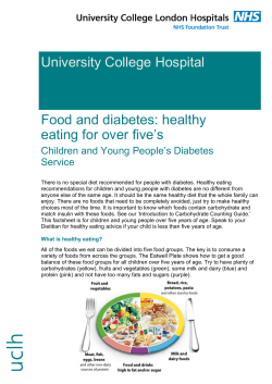 Food and diabetes - healthy eating for over fives