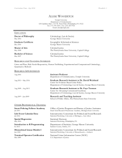 Curriculum Vitae - Center for Evidence