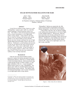 solar montgolfiere balloons for mars