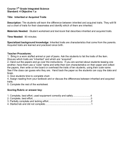 Standard 1: Objective 1