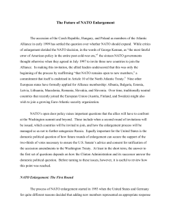 The Future of NATO Enlargement