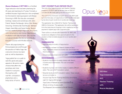 200 Hour Yoga Immersion and Teacher Training with Sharon