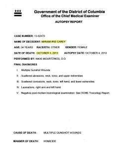 The Autopsy Report of Miriam Iris Carey