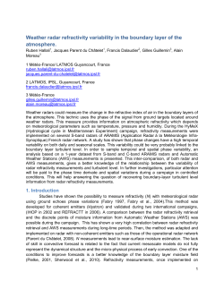 Weather radar refractivity variability in the boundary layer of