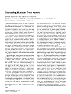Extracting Humans from Nature