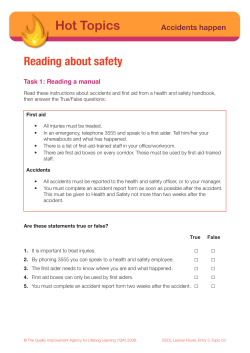 Reading about safety - Move On