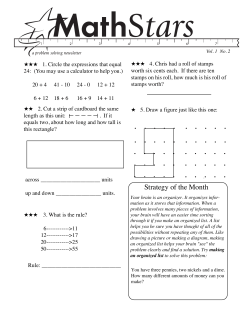 Grade 1 Math Stars Newsletter No.2 / Portable Document Format
