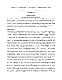 EXPLORING THE BOUNDARIES OF THE COLLECTIVE SOCIAL