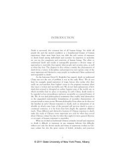 Mortality in Traditional Chinese Thought