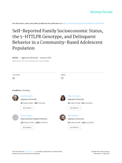 Self-Reported Family Socioeconomic Status, the 5