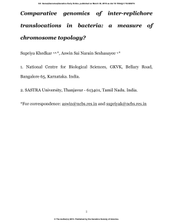 Comparative Genomics of Inter-replichore Translocations in Bacteria