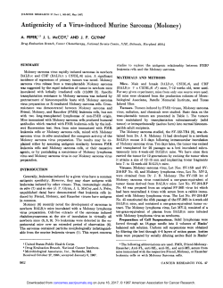 Antigenicity of a Virus-induced Murine Sarcoma