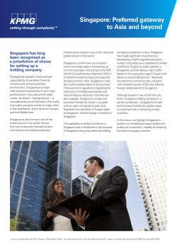 Singapore: Preferred gateway to Asia and beyond