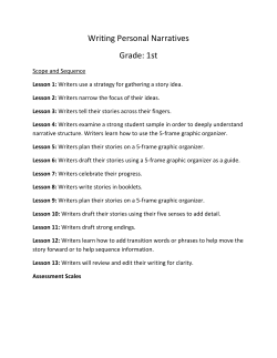 Writing Personal Narratives Grade: 1st