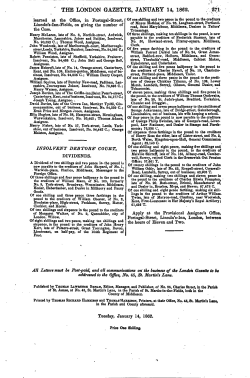 ` THE LONDON GAZETTE, JANUARY 14, 1862.