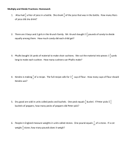 Multiply and Divide Fractions: Homework 1. Alisa had