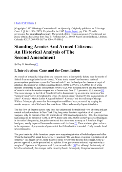 Standing Armies And Armed Citizens