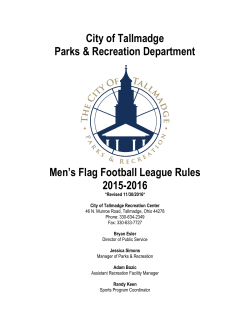 League Rules - City of Tallmadge