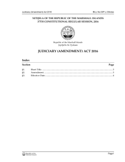 (Amendment) Act 2016 - Republic of the Marshall Islands Judiciary
