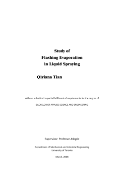 Study of Flashing Evaporation in Liquid Spraying