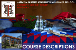 the course descriptions for summer 2016