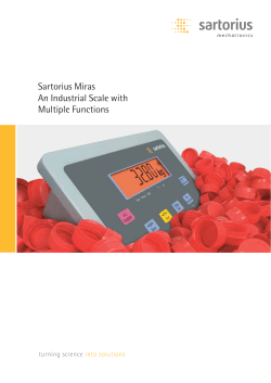 Sartorius Miras An Industrial Scale with Multiple Functions