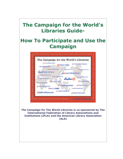 What is the Campaign for the World`s Libraries?