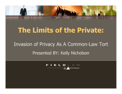 The Limits of the Private