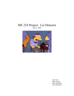 ME 224 Project: Lie Detector