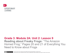 Grade 3 ELA Module 2A, Unit 2, Lesson 9