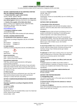 lugol`s iodine solution safety data sheet