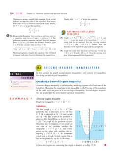SECOND-DEGREE INEQUALITIES