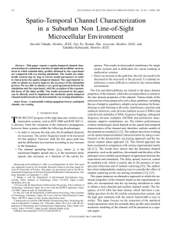 Spatio-temporal channel characterization in a suburban non line