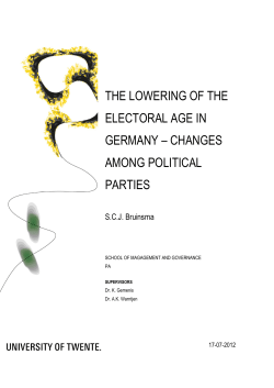 the lowering of the electoral age in germany &ndash; changes among