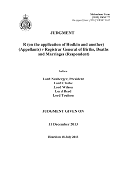 Judgment  - The Supreme Court