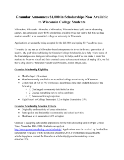 Granular Announces $1000 in Scholarships Now