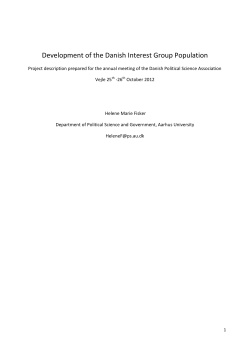 Development of the Danish Interest Group Population