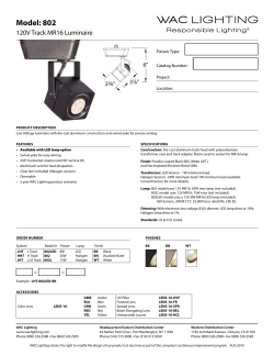 Spec Sheet - WAC Lighting