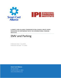 EMV and Parking - Secure Technology Alliance