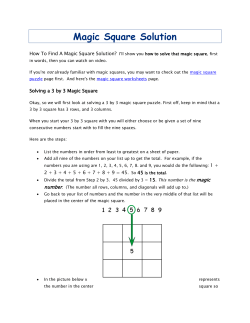 Magic Square Solution