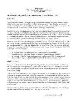 Bible Study for Epiphany 3(A)